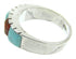 Turquoise And Apple Coral Southwest Ring Size 4-3/4 AW63691